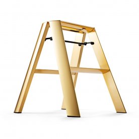 ALUMINIUM STEP STOOL "FOLDABLE" GOLD