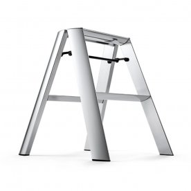 ALUMINIUM STEP STOOL "FOLDABLE" SILVER PREMIUM COLLECTION