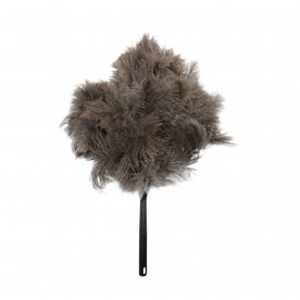 Plumeau Télescopique Plumes D'autruche - Longueur 53 à 130 Cm - Brosse Rotative Incluse - Pour Plafonds Et Surfaces Délicates