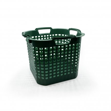 FOREST GREEN STACKABLE BASKET