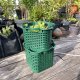 SET OF 3 FOREST GREEN STACKABLE BASKETS