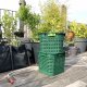 SET OF 3 FOREST GREEN STACKABLE BASKETS