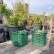 SET OF 3 FOREST GREEN STACKABLE BASKETS