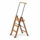 FOLDING WOODEN AND METAL STEPLADDER 3 STEPS