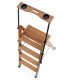 FOLDING WOODEN AND METAL STEPLADDER 4 STEPS