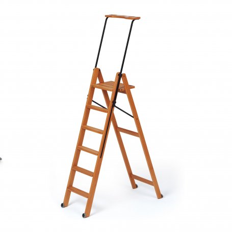 FOLDING WOODEN AND METAL STEPLADDER 5 STEPS