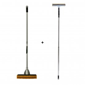 SQUEEGEE BROOM & TELESCOPIC WINDOW WIPER SET