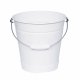 WHITE ENAMEL BUCKET CM 10 LITERS