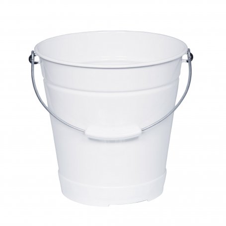 WHITE ENAMEL BUCKET CM 10 LITERS