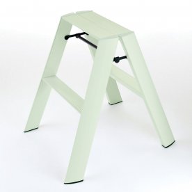 ALUMINIUM STEP STOOL "FOLDABLE" LIGHT GREEN