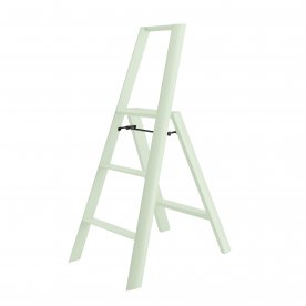 ALUMINIUM STEP STOOL "FOLDABLE" LIGHT GREEN