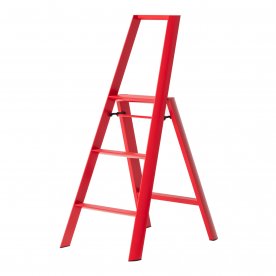 ALUMINIUM 3 STEP STOOL "FOLDABLE" RED