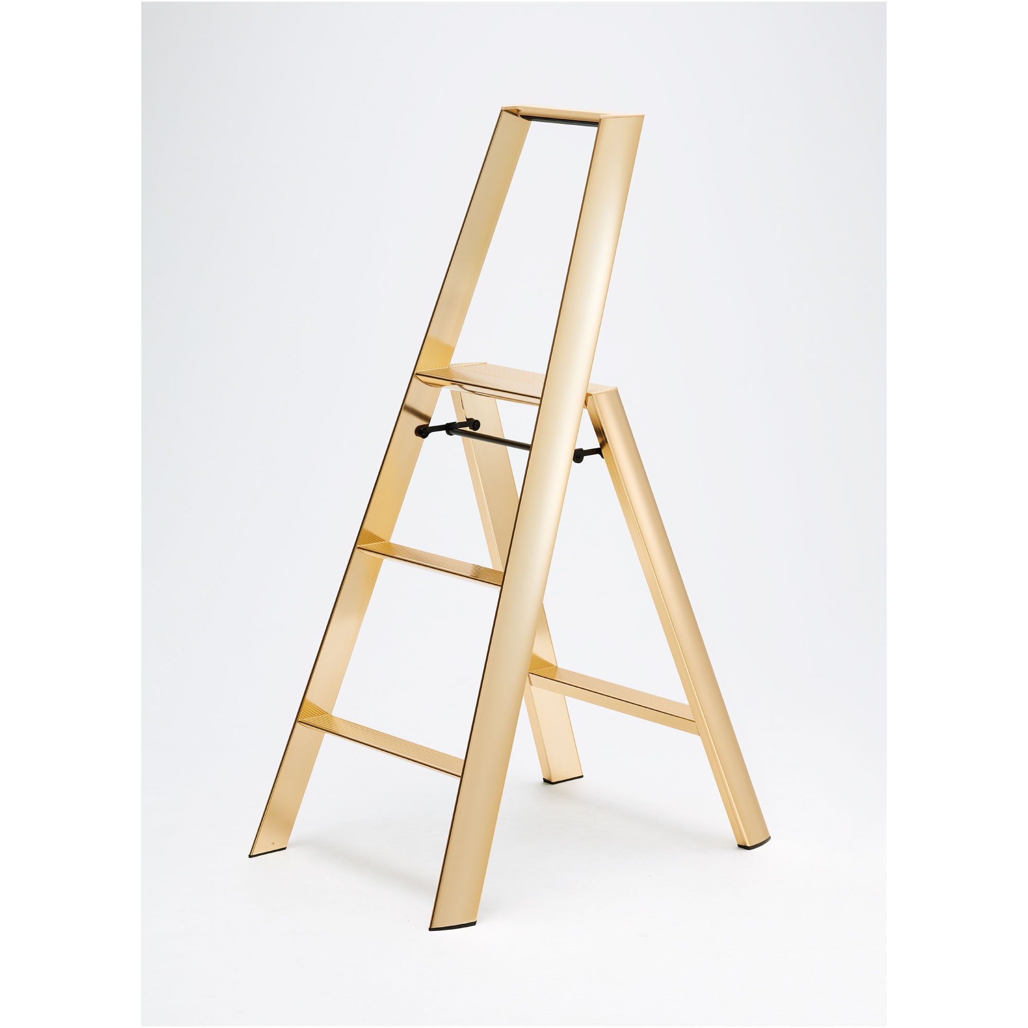 Escabeau Pliant 3 Marches En Acier Vintage – Hauteur 83 Cm – Charge 100 Kg – Portable